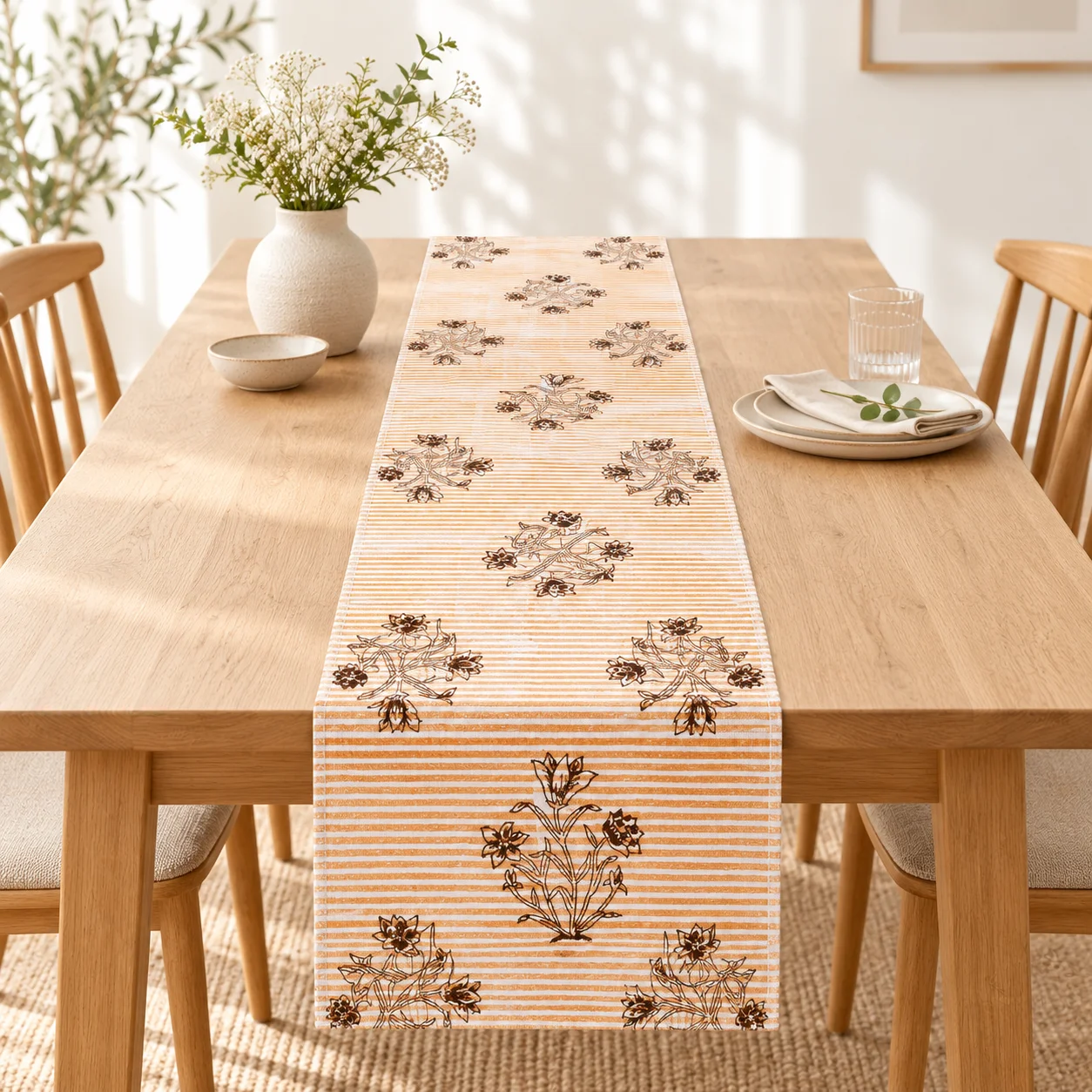 Soul Flower Grid - Table Runner